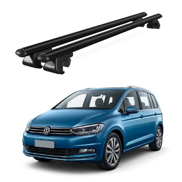 Venüs Volkswagen Touran (2015 ve sonrası) Uyumlu Siyah Ara Atkı Port Bagaj Tavan Barı ürün görseli 1