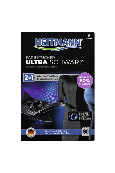 HEITMANN Ultra Siyah Renk Koruma-Boyama Mendili ' 6 lı ürün görseli 1