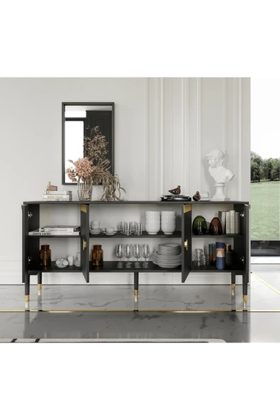 VENATTO Loft Konsol Mdf siyah - Resim 3