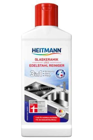 HEITMANN Cam, Seramik, Inox Ocak Temizleyici, Yağ Ve Kireç Çözücü 250 ml ürün görseli 1