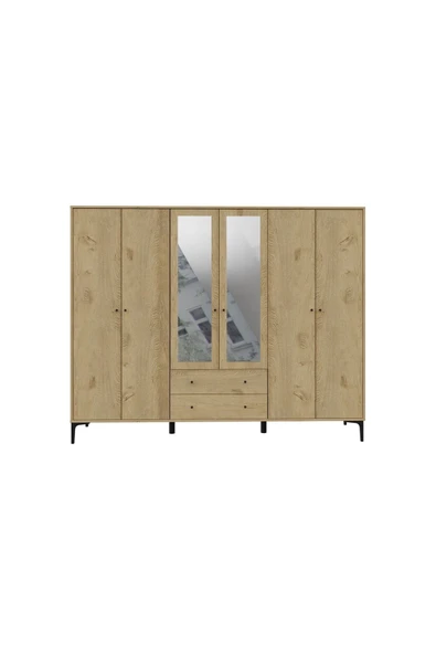 VENATTO Focus 6 Aynalı Dolap (%100MDF) MEŞE - Resim 3
