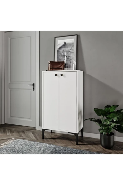 VENATTO Paris Ayakkabılık(%100mdf) MAT BEYAZ - Resim 4