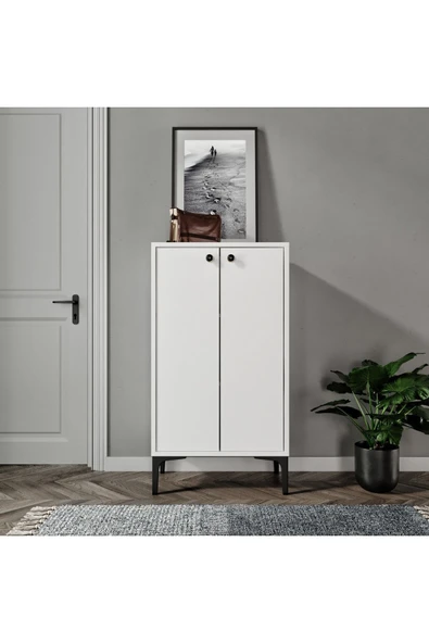 VENATTO Paris Ayakkabılık(%100mdf) MAT BEYAZ - Resim 2