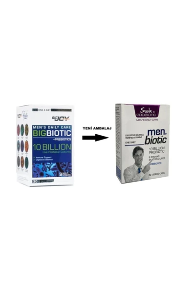 Suda Vitamin Probiotic Men Biotic 30 Veggie Kapsül - Resim 2