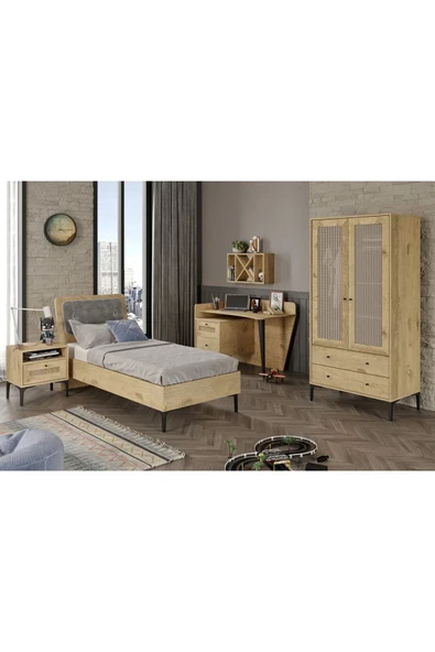 VENATTO Trio M Genç Odası (%100MDF) MEŞE ürün görseli 1