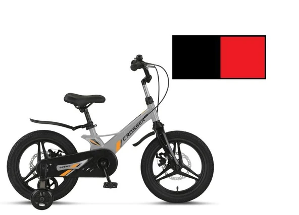 ÜMİT 1617 CROSSER 2D ERKEK ÇOCUK BİSİKLETİ MD 16 JANT SİYAH KIRMIZI ürün görseli 1