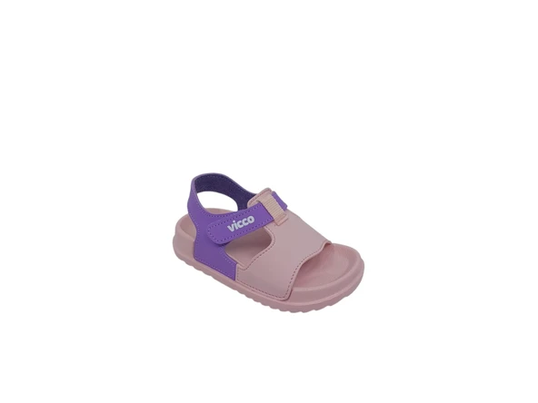 Vicco Sevan Bebek Kız Çocuk Cırtlı Sandalet  Ayakkabı - Resim 3