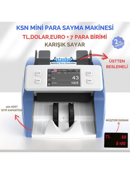 KSN MİNİ PARA SAYMA MAKİNESİ-10 PARA BİRİMİ ürün görseli 1