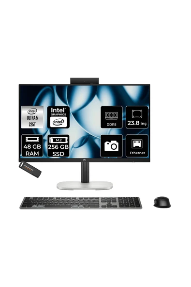 HP K12 ProStudio 4 G1i Ultra 5 225T 48GB 256GB SSD 23.8" FHD FDOS All in One Bilgisayar & PER4 USB ürün görseli 1