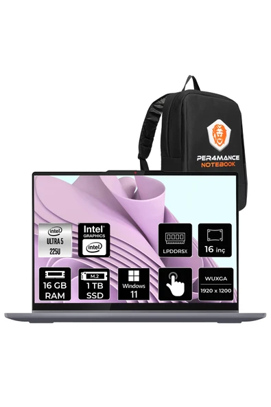 LENOVO IdeaPad 5 Ultra 5 225U 16GB 1TB SSD 16" FHD+ Multi-Touch W11H 2-in-1 Dizüstü Bilgisayar ürün görseli 1