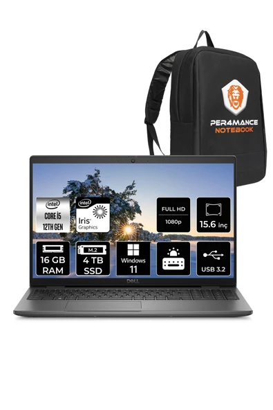 Dell Latitude 3540 Intel Core i5 1235U 16GB 4TB SSD 15.6" FHD W11H & PER4 Çanta ürün görseli 1