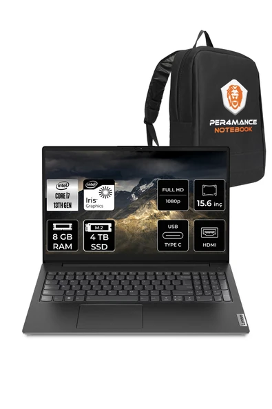 LENOVO V15 G4 i7 1355U 8GB 4TB SSD 15.6 FHD FDOS Taşınabilir Bilgisayar & PER4 ÇANTA ürün görseli 1
