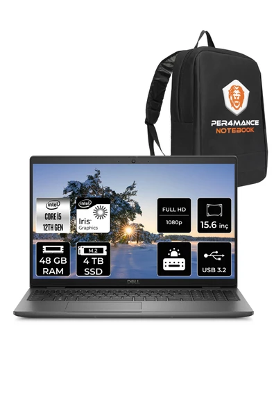 Dell Latitude 3540 Intel Core i5 1235U 48GB 4TB SSD 15.6" FHD FDOS & PER4 Çanta ürün görseli 1