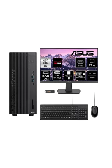 ASUS ExpertCenter B900 Ultra 7 265 16GB 4TB+4TB SSD RX550/4GB 27" W11H Masaüstü Bilgisayar ürün görseli 1
