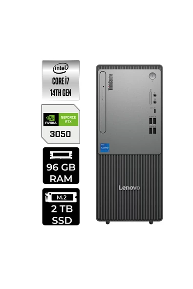 LENOVO ThinkCentre Neo 50T G5 i7 14700 96GB 2TB SSD RTX3050/6GB W11P Masaüstü Bilgisayar & PER4 USB Bellek ürün görseli 1
