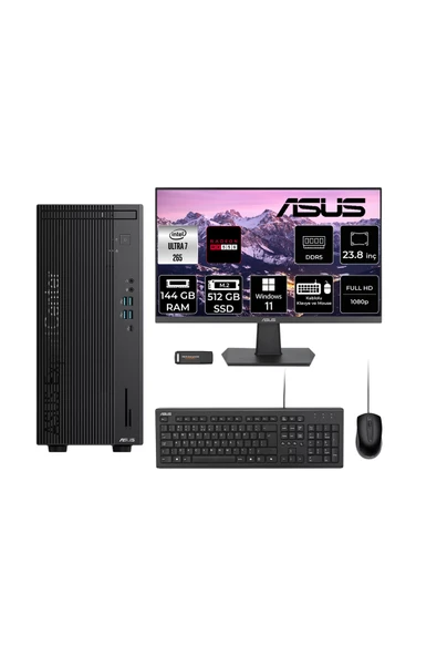 ASUS ExpertCenter B900 Ultra 7 265 144GB 512GB SSD RX550/4GB 23.8" W11P Masaüstü Bilgisayar ürün görseli 1