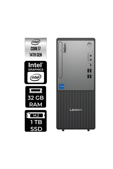 LENOVO ThinkCentre Neo 50T G5 i7 14700 32GB 1TB SSD W11H Masaüstü Bilgisayar & PER4 USB Bellek ürün görseli 1