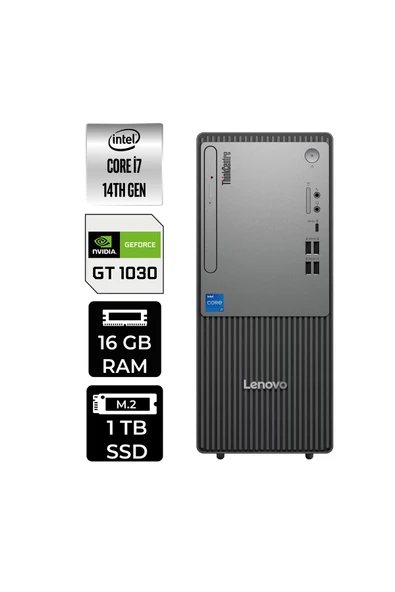 LENOVO ThinkCentre Neo 50T G5 i7 14700 16GB 1TB SSD GT1030/4GB W11H Masaüstü Bilgisayar & PER4 USB Bellek ürün görseli 1