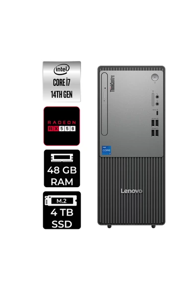 LENOVO ThinkCentre Neo 50T G5 i7 14700 48GB 4TB SSD RX550/4GB W11H Masaüstü Bilgisayar & PER4 USB Bellek ürün görseli 1