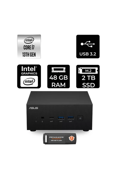 ASUS ExpertCenter PN64 i7 13700H 48GB 2TB SSD FDOS Mini Masaüstü Bilgisayar ürün görseli 1