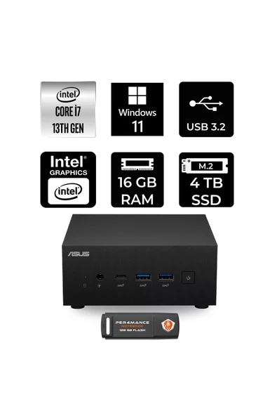 ASUS ExpertCenter PN64 i7 13700H 16GB 4TB SSD W11H Mini Masaüstü Bilgisayar ürün görseli 1