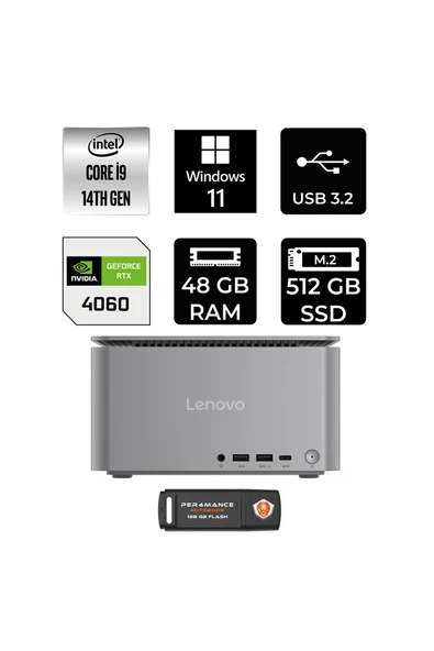LENOVO ThinkCentre Neo i9 14900 48GB 512GB SSD RTX4060/8GB W11P Mini Masaüstü Bilgisayar ürün görseli 1