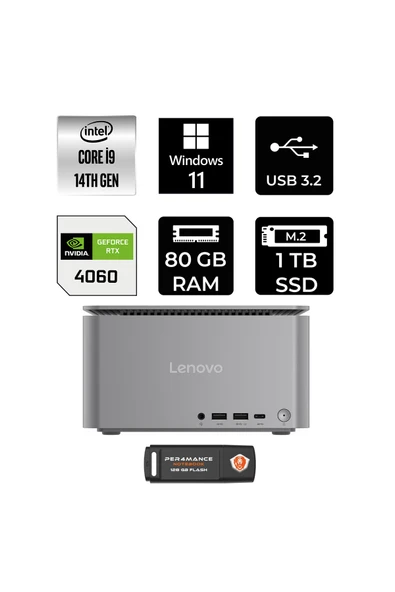 LENOVO ThinkCentre Neo i9 14900 80GB 1TB SSD RTX4060/8GB W11P Mini Masaüstü Bilgisayar ürün görseli 1