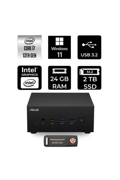 ASUS ExpertCenter PN64 i7 13700H 24GB 2TB SSD W11P Mini Masaüstü Bilgisayar ürün görseli 1