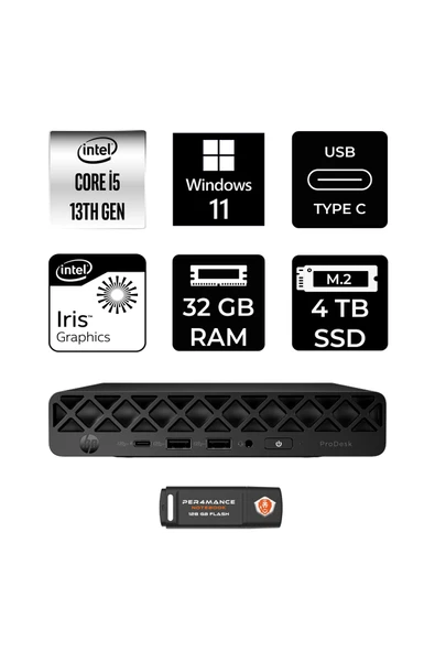 HP Pro Mini 260 G9 Intel Core i5 1335U 32GB 4TB SSD W11H Mini Masaüstü Bilgisayar ürün görseli 1