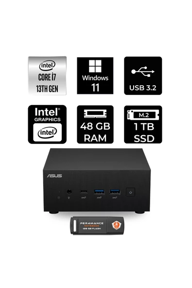ASUS ExpertCenter PN64 i7 13700H 48GB 1TB SSD W11P Mini Masaüstü Bilgisayar ürün görseli 1