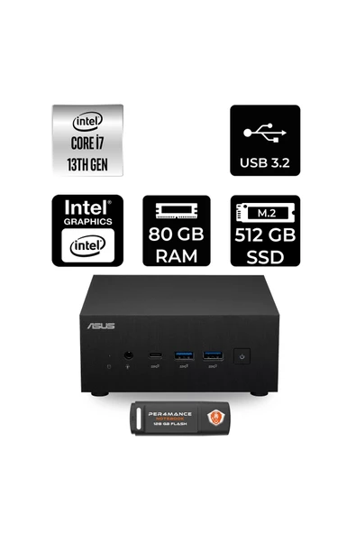 ASUS ExpertCenter PN64 i7 13700H 80GB 512GB SSD FDOS Mini Masaüstü Bilgisayar ürün görseli 1