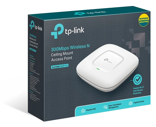 Tp-Link omada EAP110 300Mbps Access Point - Resim 3