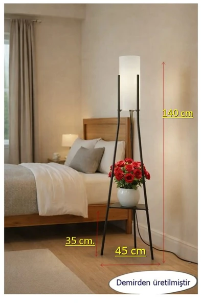 Retodesign LUZ SİYAH RAFLI LAMBADER 4011 Siyah - Resim 3
