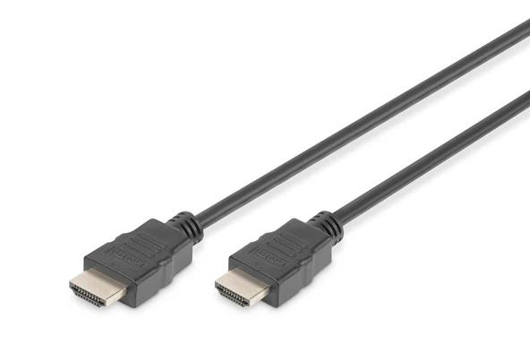 Digitus HDMI Kablo Altın Uçlu Siyah (3m) FHD ürün görseli 1