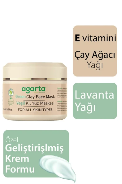 Yeşil Kil Yüz Maskesi 150 ml - Resim 3