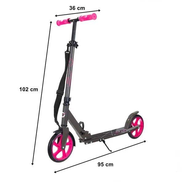 Flexi Max 2 Tekerlekli Scooter Pembe - Resim 3