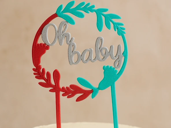 Ah Bebek Pastası Üstü Süsü – 3D Baskılı ürün görseli 1