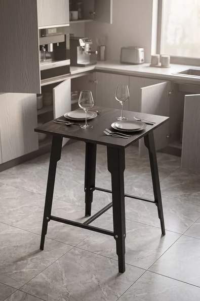 Retodesign LOTUS 60/60 BAR MASA 9020 Siyah - Resim 2