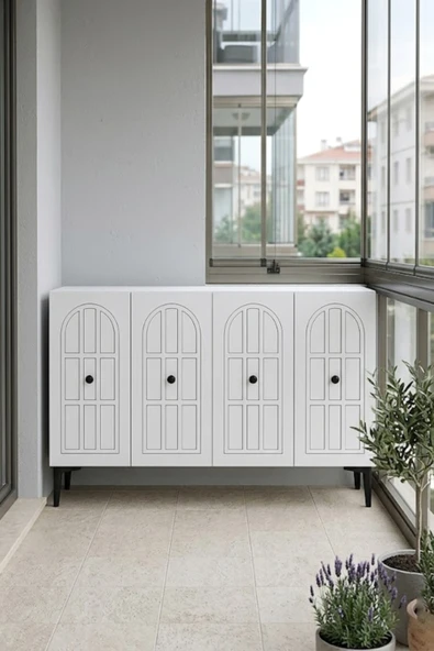 KA1218B WİNDO Konsol ve Tv Sehpası Beyaz 120cm ürün görseli 1