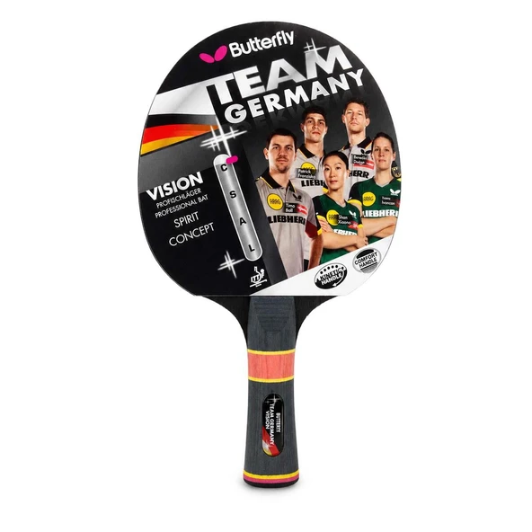 Butterfly 85092 Team Germany Vision Masa Tenisi Raketi Siyah ürün görseli 1