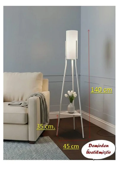 Retodesign LUZ BEYAZ RAFLI LAMBADER 4010 Beyaz - Resim 2