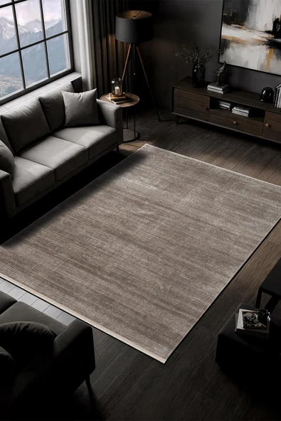 Lyka CT024A Vızon Halı Modern Desen Pamuk Taban Yıkanabilir Salon Halısı Yatak Odası 160 X 230 VIZON ürün görseli 1