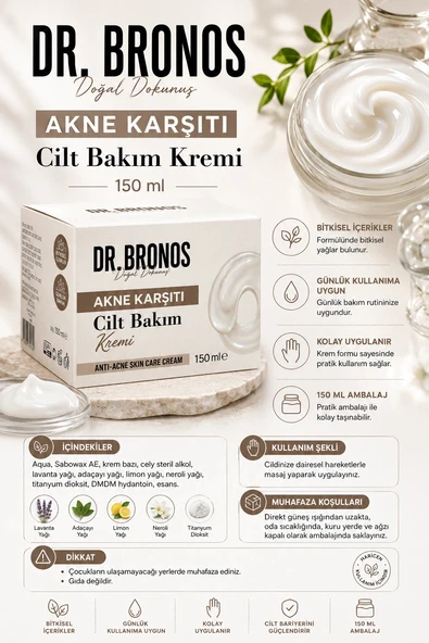 Dr. Bronos - Akne Karşıtı Bakım Kremi 150 Ml - Resim 2