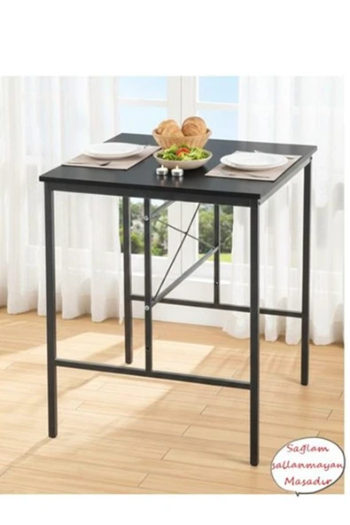 Retodesign Siyah Yıldız 2 Kişilik 60/60 Yemek Masası Mutfak Masası 1601S Siyah ürün görseli 1