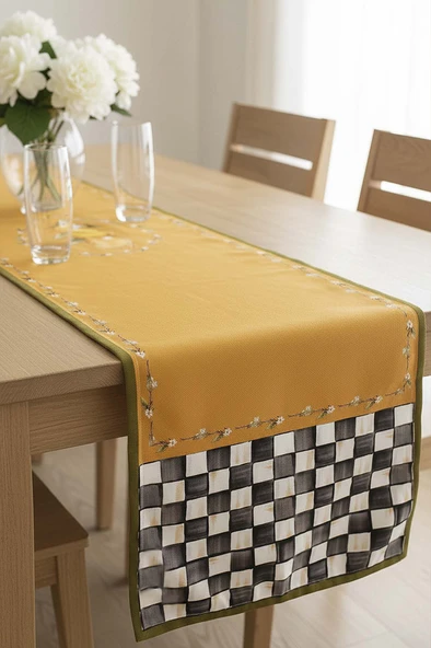 Linda Limon Desenli Runner 45x150 cm - Resim 4