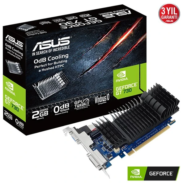 Asus GeForce GT 730 2GB GDDR5 Vga Dvi Hdmi 64Bit ürün görseli 1