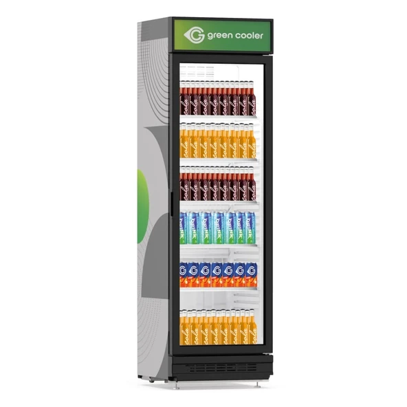 Green Cooler 375 EC Dikey Tip Şişe Soğutucu, Tek Kapılı, Beyaz ürün görseli 1