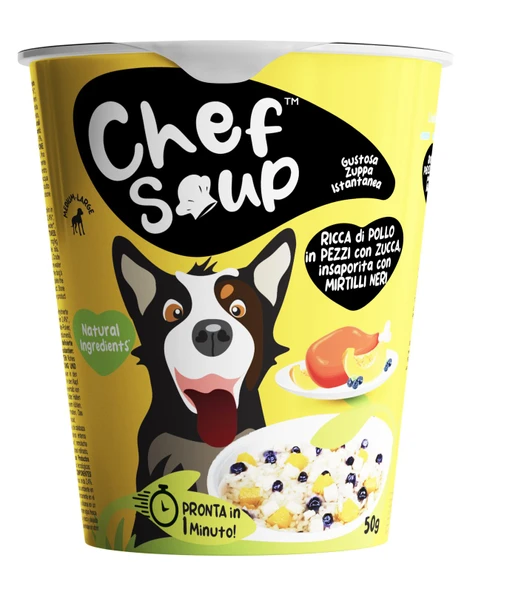 Chef Soup Tavuk, Yaban Mersini Ve Bal Kabaklı Hazır Köpek Çorbası 50 Gr ürün görseli 1