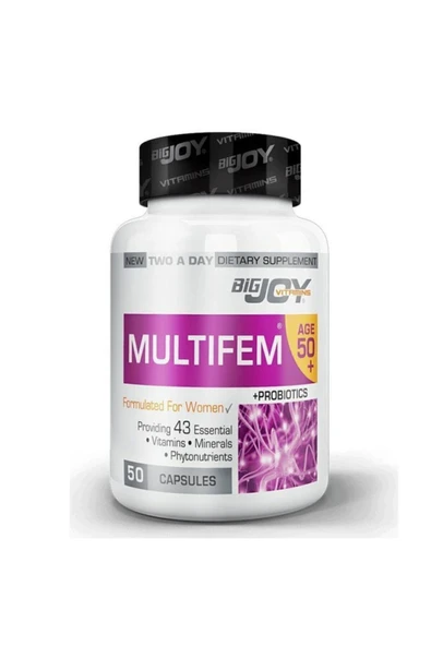 Bigjoy Multifem 50+ Womens Multivitamin 50 Bitkisel Kapsül ürün görseli 1