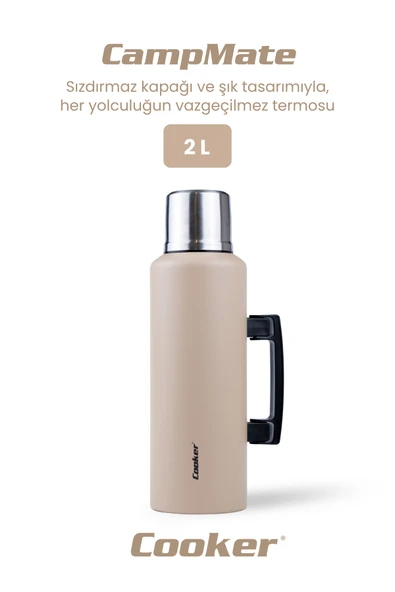 Cooker CampMate 2 Litre Paslanmaz Çelik Termos - Resim 7